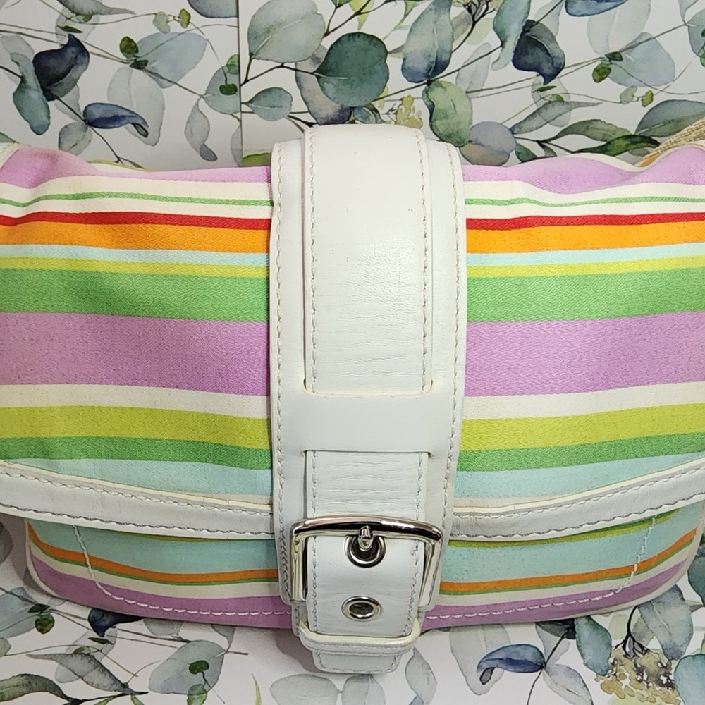 Coach Multicolor Striped Shoulder Bag